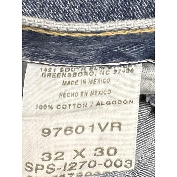 Wrangler Five Star Jeans Mens 32x30 Blue Relaxed Fit Premium Denim Cotton - Picture 10 of 11